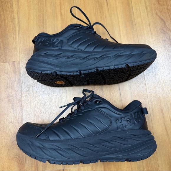 Hoka One One Bondi SR Nurse Work Shoes Slip Resistant Black Womens 7.5D - Picture 7 of 14